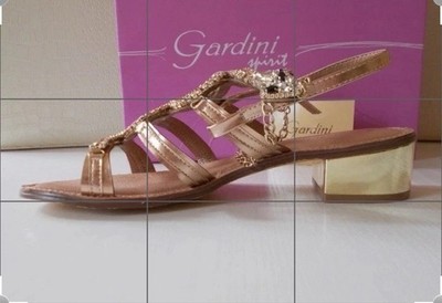 Gardini Spirit Sandalen Schmuck Leder Gr. 39 Elegant Abend Neu mit Karton
