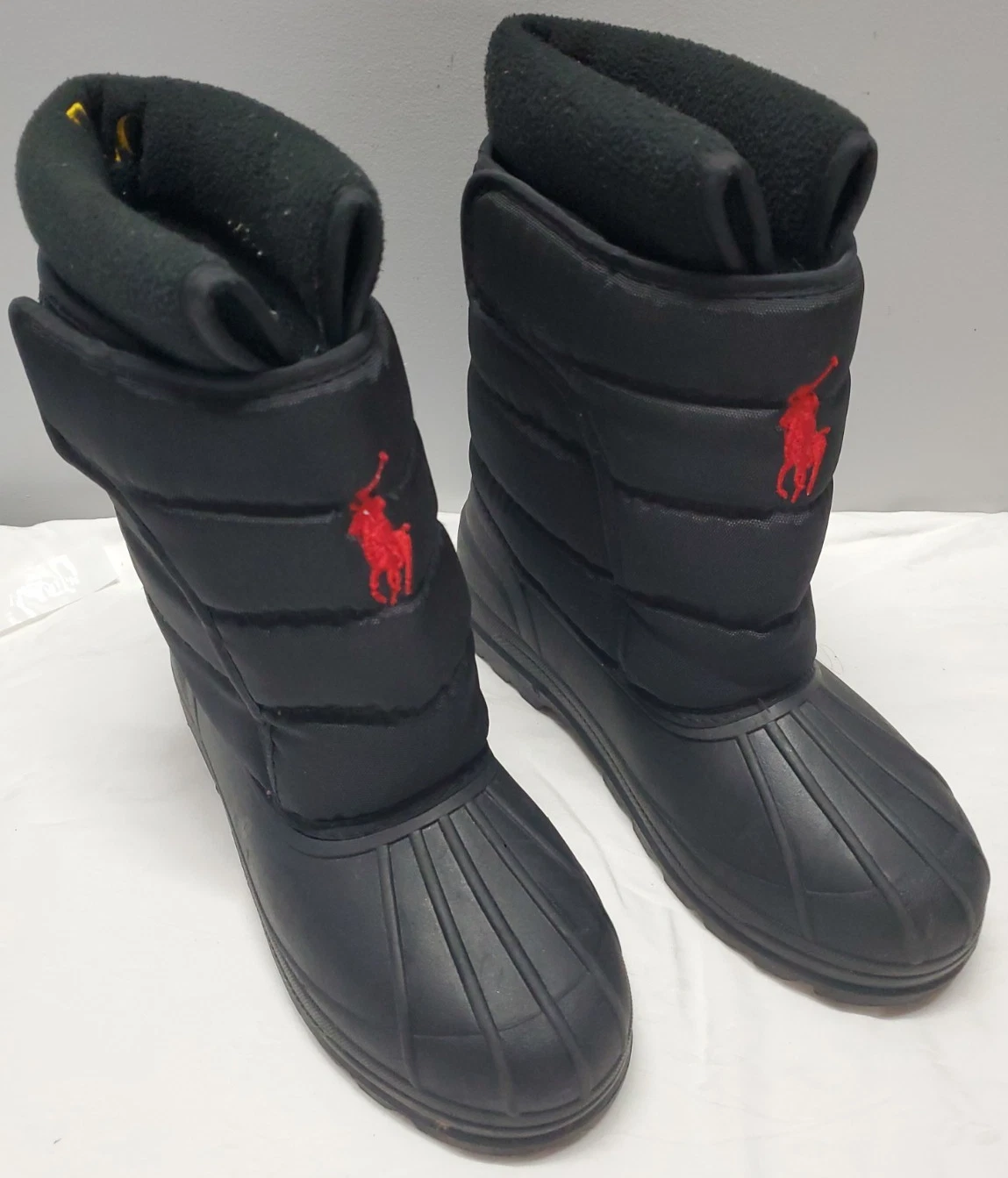 Polo Ralph Lauren Duck Boots Snow Boots Men Sz 7 Women Sz 9.5 Warm Insulated