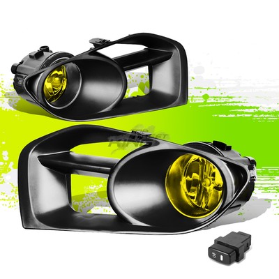 Factory Style Fog Light Lamps w/Switch+Bezel for Nissan Murano 11-14 Amber Pair