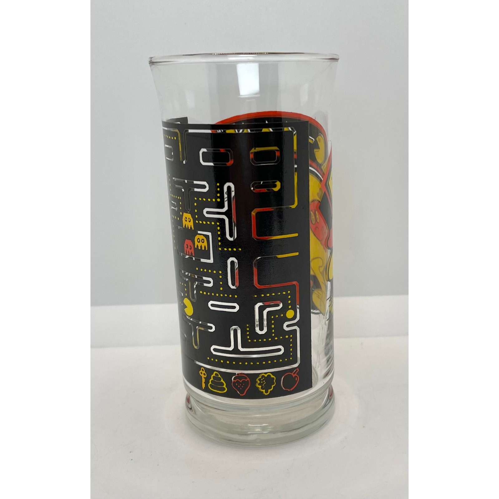 Vintage Pac-Man Video Game Drinking Glass Tumbler 1982 BALLY MIDWAY MFG CO