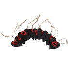 10pcs Mini Heart Shape Hanging Wooden Blackboard Gift Price Tags