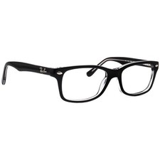 Ray-Ban Small Eyeglasses RB 1531 3529 Black on Clear Square Frame 48 16 130