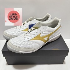 MIZUNO Morelia SALA JAPAN TF Q1GB260250 Super White Pearl Gold Men Futsal Shoes
