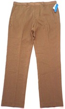 Perry Ellis Portfolio Slim Travel Luxe Mens Taupe Dress Pants, 36X32 waist 38"