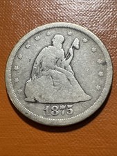 1875 s twenty cent piece Circulated Us Type Coin Good G 20c