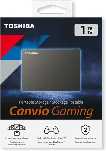 Toshiba 1TB Canvio Gaming - Portable External Hard Drive compatible with most Pl - Photo 5/7