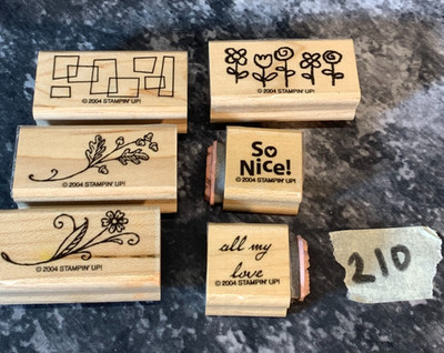 Wood Block Stamp Set stampin up misc flowers cute lot 210