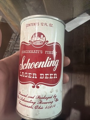 Vintage Schoenling Lager Empty Pull Top Beer Can