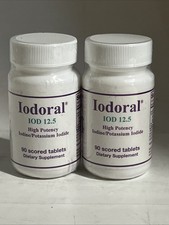 2x Optimox Iodoral IOD-12.5 High Potency Iodone 90 Tablets 180 Total Exp 3/27