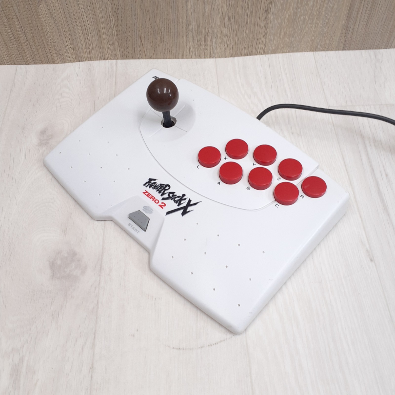 Sega Saturn console with Fighter Stick Zero & 2 Japanese Street Fighter Games