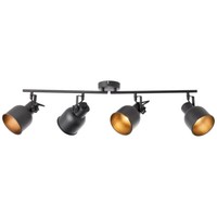 Brilliant Rolet Decken Spot Strahler Leuchte Lampe Industrie 4-Flg E14 Schwarz