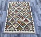 Handmade Afghan Kilim Rug, Wool Rug, Bohemian Rug 144  CM X 99 CM( KSR#73)