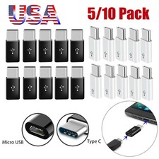 Micro USB Female to Type C Male Adapter Converter Micro-B to USB-C Connector LOT