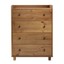 morgan 4 drawer solid wood chest - caramel