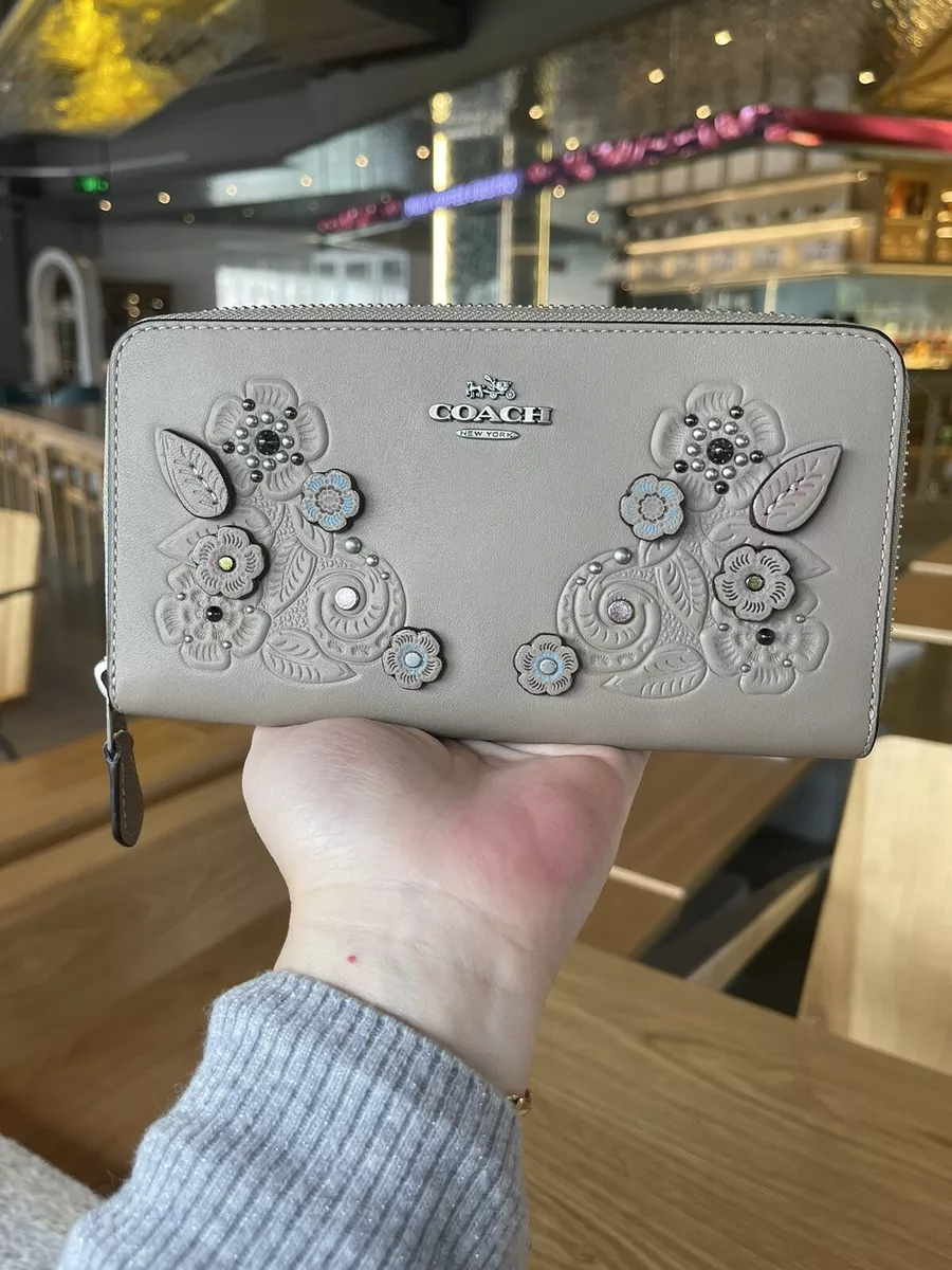 Coach wallet with roses sale