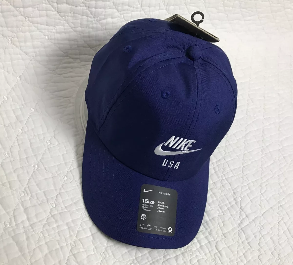 Nike Youth Heritage86 Team USA Hat Cap Royal Blue H86 DH2511 421 Strapback