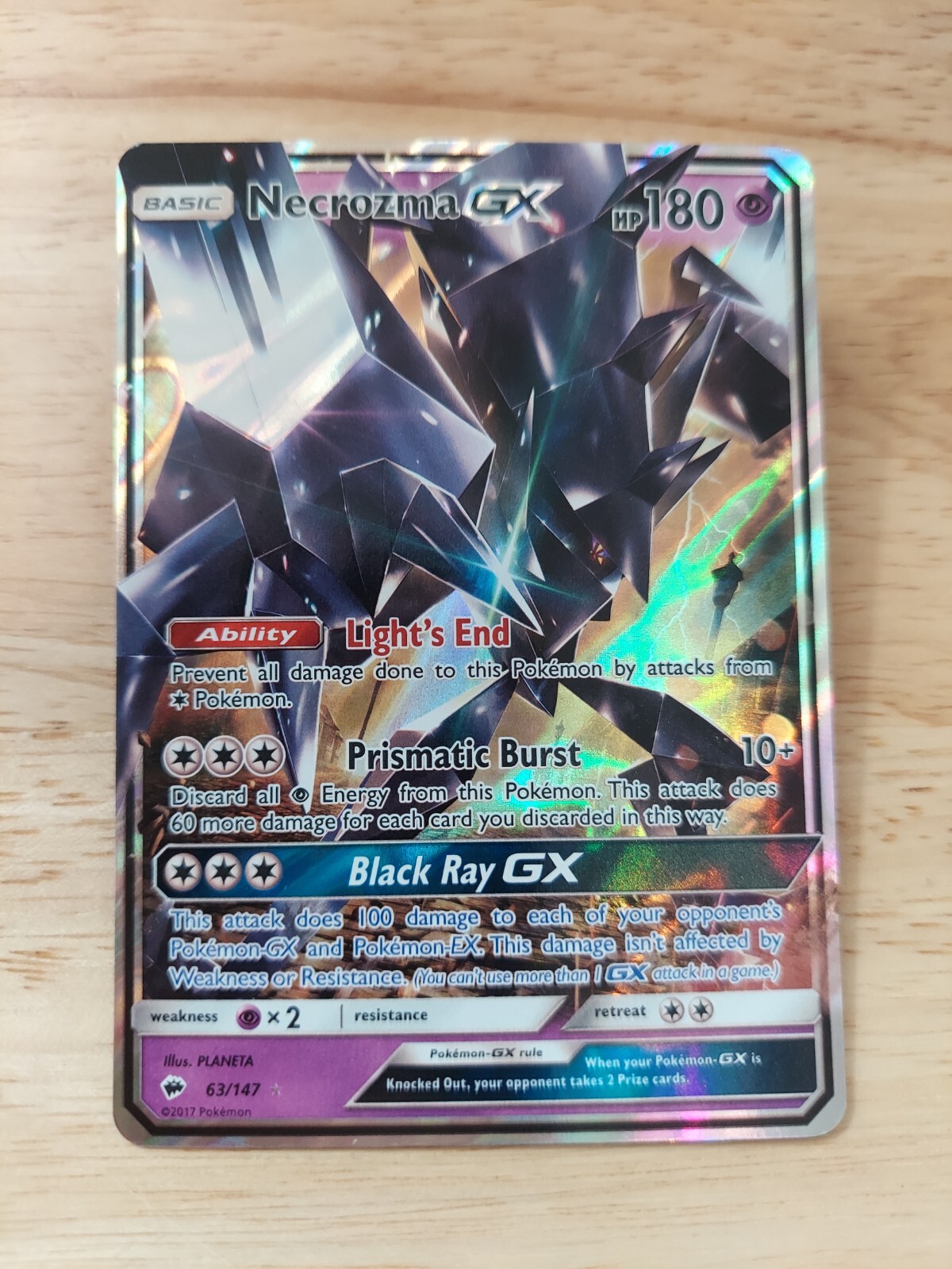 Necrozma GX 63/147 Burning Shadows NM Ultra Rare Pokemon Card