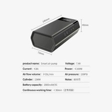 Compressore Ad Aria Portatile a Batteria Gonfiatore Pompa per Auto Moto Bici Ws - Miniatura 4