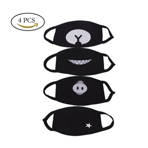 Bestsupplier 5 Pack Teeth Pattern Cute Unisex Cotton Blend Anti Dust Face Mouth Mask Black For Man Woman (611434204621)