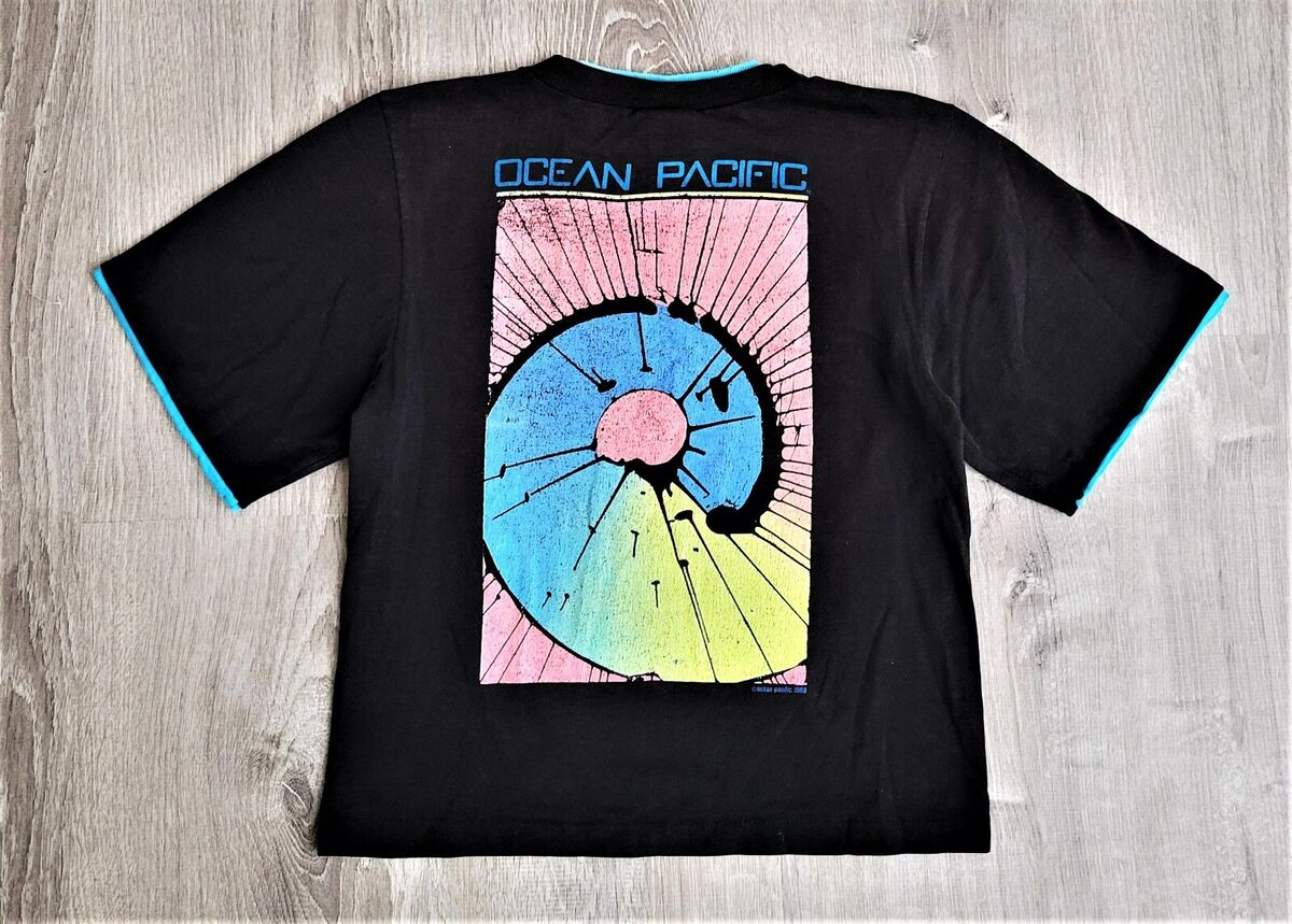 Vintage 80s Ocean Pacific T Shirt Vtg 1989 Psychedelic Surf Vintage 80s Ocean Pacific T Shirt Vtg 1989 Psychedelic Surf