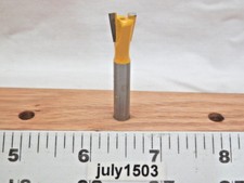 (1) NEW  Yonico 3/8" D 9° Dovetail Bit Carbide Tipped Router Bit 1/4 Shank y2