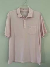 Vineyard Vines Edgartown Mens Size M Pink Polo Shirt with Pocket