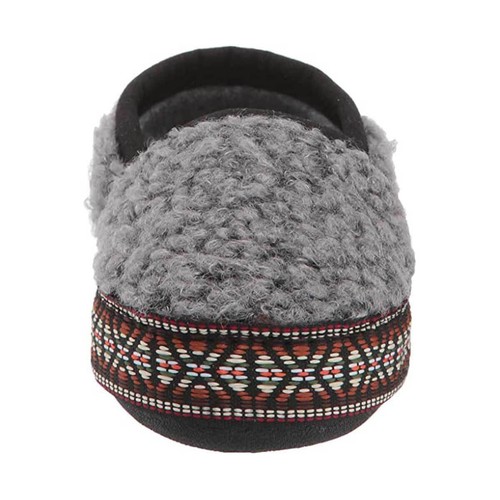 Acorn Kid's Slippers L’il Woven Trim Moccasins, Stormy Grey, K5/6 (A19009STG5-6) - Picture 3 of 7