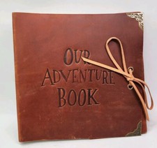 Our Adventure Leather Scrapbook Photo Album Retro Style Embossed Letter