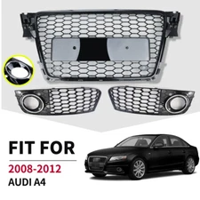 New For Audi B8 A4 S4 RS4 style 09-12 Front Henycomb Mesh Bumper Grill grille