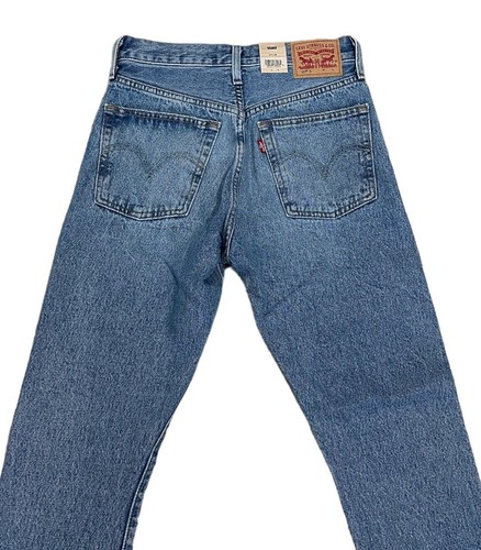 Levis 501 Skinny High Rise Jeans Women 24x28 (25x29) Blue Distressed Button Fly - Picture 4 of 9