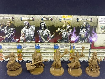 COOL MINI OR NOT Zombicide White Death - 5 Lacuna Coil Survivors + Cards - Kickstarter Exclusive