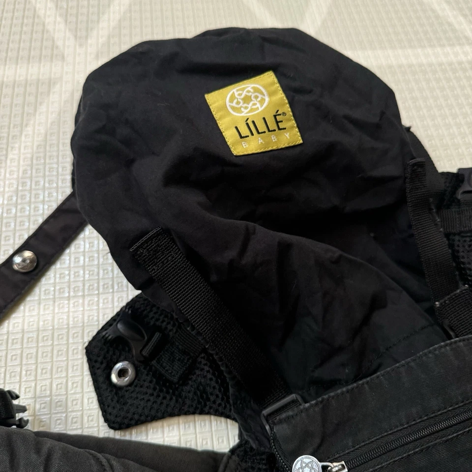 LILLE BABY ergonomic Infant Carrier Black nylon Cotton Adjustable sling  - Image 3 of 4