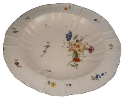Antique 18tC Hoechst Porcelain Tulip Floral Plate Porzellan Teller Hochst Höchst