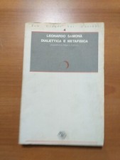 Leonardo Samonà Dialettica E Metafisica Prospettiva Hegel Aristotele L'Epos 1988