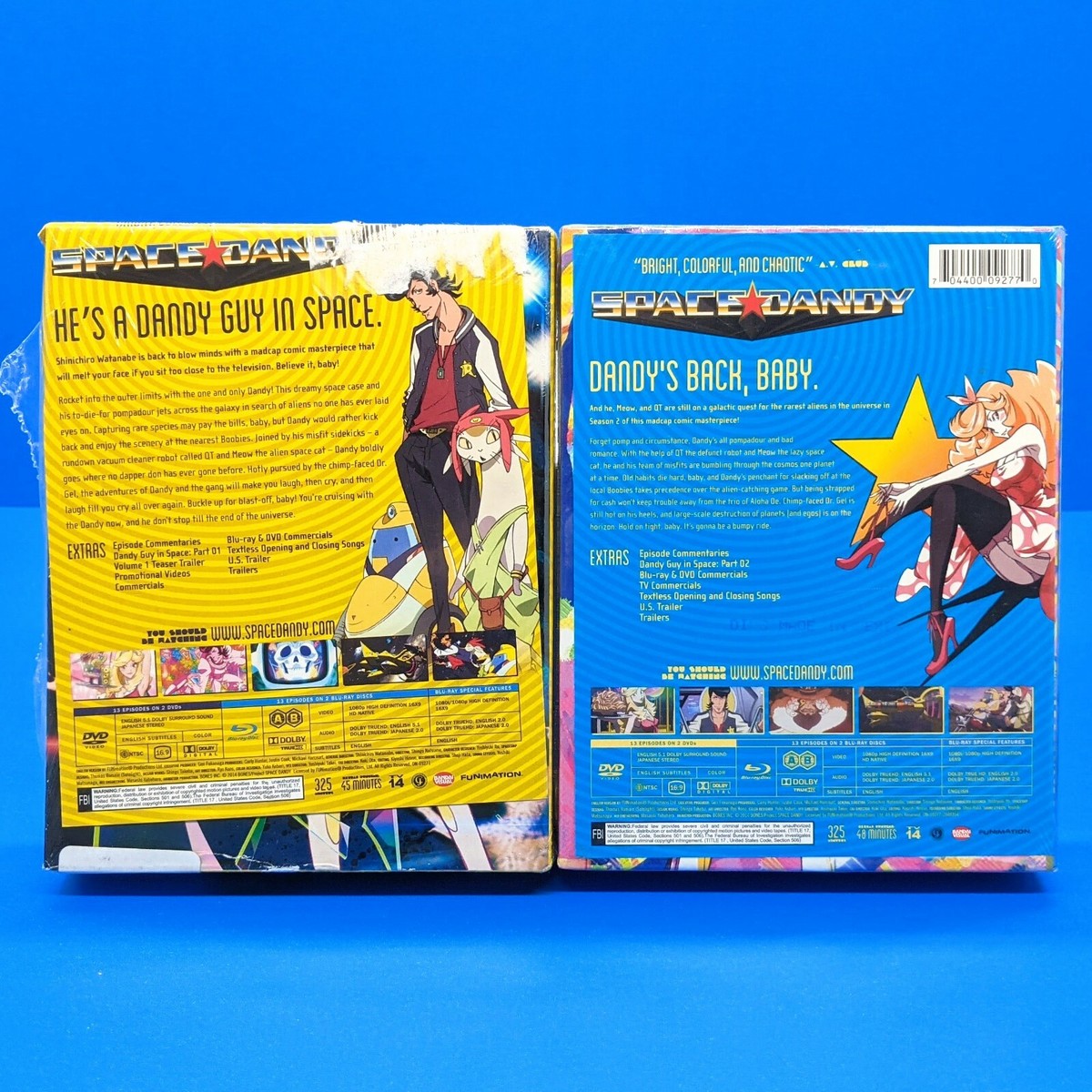 Space Dandy Limited Edition Season 1 & 2 Complete Anime Series Blu