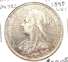 Great Britain  1898  LXI  crown  KM 783  XF  cleaned (lowest mintage of series)
