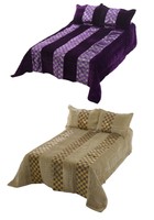 Decorative Modern Checked Sequin Bedspread Pillow Sham Set Quilted Throw Duvet Decorative Modern Checked Sequin Bedspread Pillow Sham Set Quilted Throw Duvet