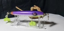5  inch Custom Handmade wooded Chopper topwater lure( Purple lady bug)
