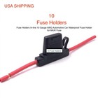 10 Fuse Holders In-line 10 Gauge AWG Car Waterproof ATC Fuse Holder