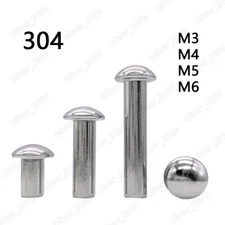 304 stainless steel DIN660 semi-round rivets round head rivets full rivets M3 M4 M5 M6