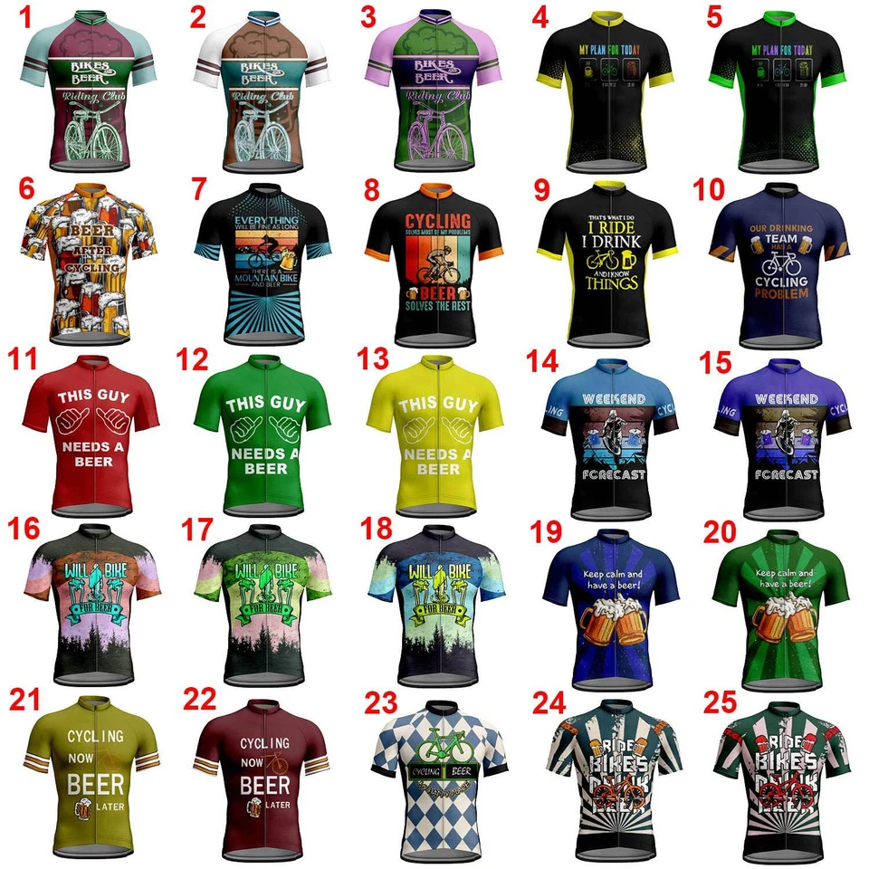 Lustige Fahrradtrikot Herren Kurzarm Radtrikot Rennrad Trikot MTB Bike Shirt - Bild 1 von 2