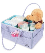 Baby Diaper Caddy, Nursery Diaper Tote Bag, Large Portable Car Travel Organizer,
