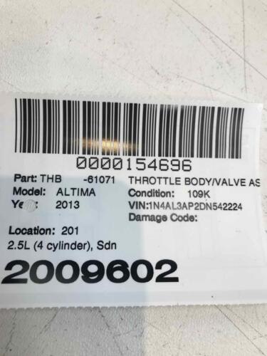 Conjunto de válvula de carrocería de acelerador sedán 3ta60-01a probado para Nissan Altima 2013-2018 - Imagen 7 de 7