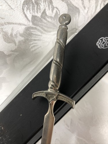 St Justin Pewter Claymore Two-Handed Sword with Crystal Letter Opener - Picture 6 of 11