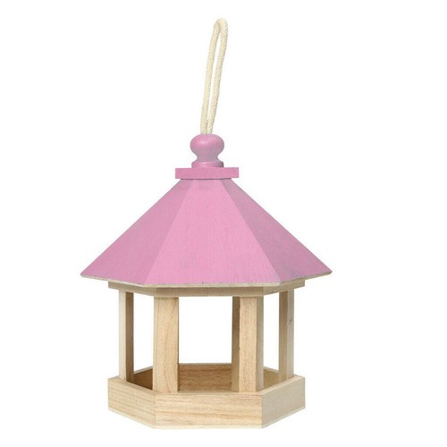 1x Wild Bird Feed Dispenser Wooden Bird Feeder Bird House With Roof Yard Decorat - Picture 9 of 9