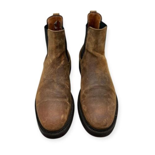 ☀️OFFERTA☀️ Stivali Chelsea leggeri in camoscio cerato marrone Cobbler Union misura: 9,5 - Foto 2 di 14