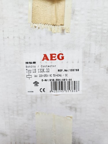 AEG LS132K.22 Contactor, 132kW @AC-3, 3-pole, Coil 220-250V AC 910-304-481-44 - 第 1/6 張圖片