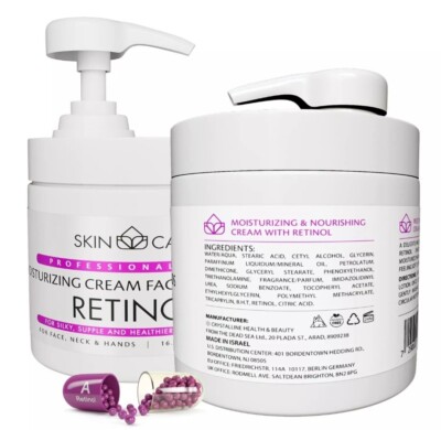 (2-Pack) SKIN CARE ~ Face Neck Hand RETINOL MOISTURIZING CREAM Silky Supple Skin