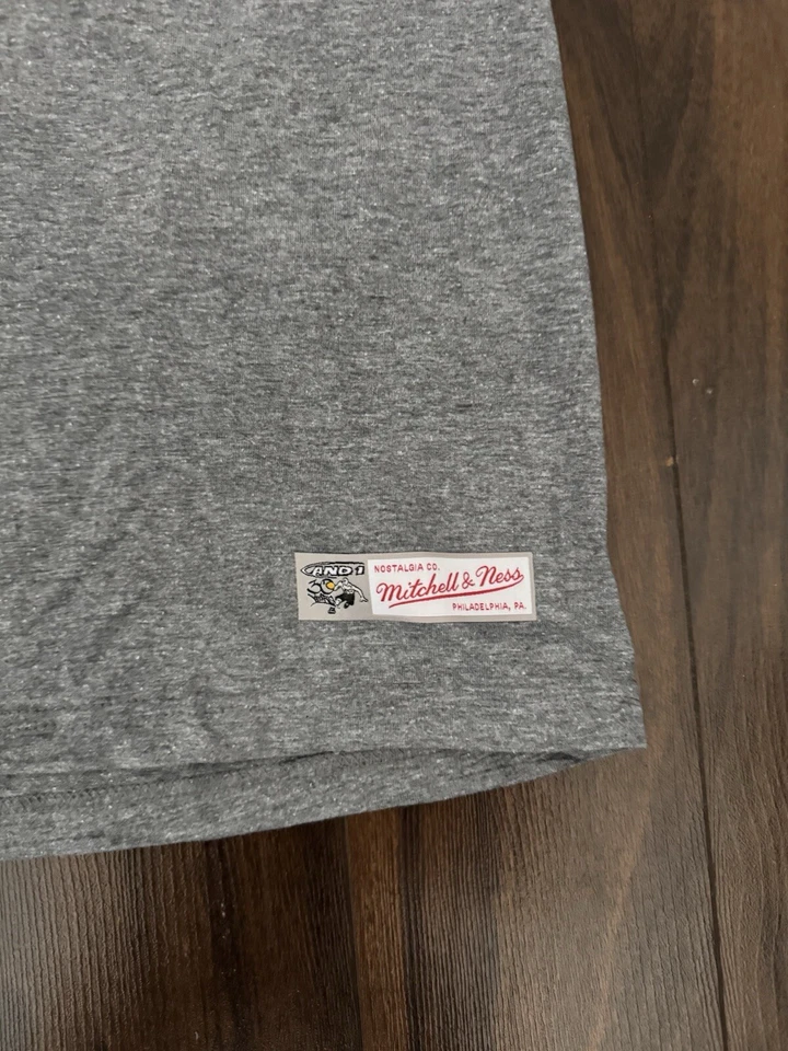 Mitchell Ness x AND 1 Colaboración Talla Grande Nuevo con Etiquetas OG 2023 Retro Gris Foto 3 de 4
