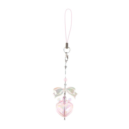 Lovely Little Bear Bowknot Heart Phone Lanyard Y2K Aesthetic Phone Chain - Zdjęcie 9 z 10